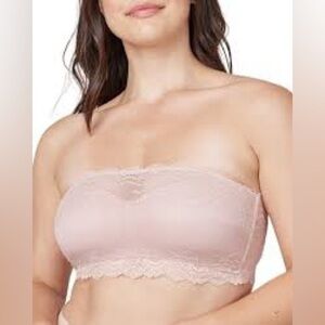 Spanx indie-tectable bandeau‎ bra blush size large